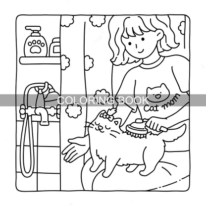 Livre de coloriage relaxant – Chats & Instants cocooning