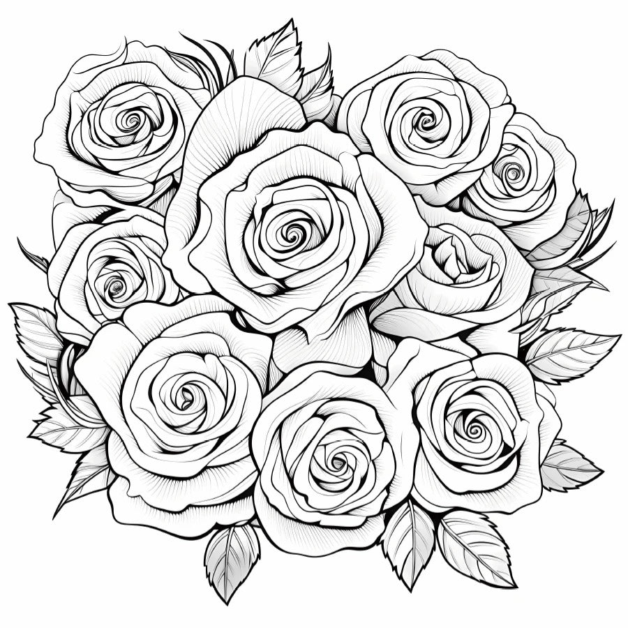 Livre de coloriage de fleurs relaxantes
