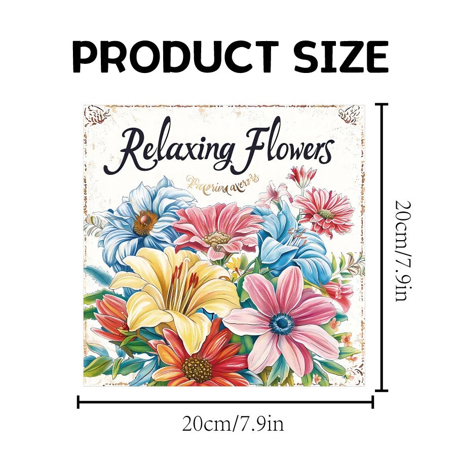 Livre de coloriage de fleurs relaxantes